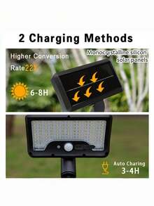 1pc IP65 Outdoor Solar Light With Motion Sensor, Ultra Bright Clip-On Solar Light, Supports 2 Installation Methods, Suitable For Garden, Camping, Adventure, Indoor Emergency Lighting, Yard, Fence And More - Star - View 6
