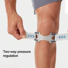 AA MASEDA 1pc Adjustable Patella Stabilizer, Knee Support Strap, Lightweight And Breathable, Suitable For Men And Women Sports, Fitness, Running, Basketball - Grey - View 4