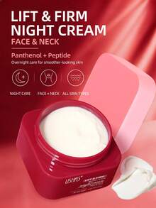 USHAS Overnight Lift & Firm Night Cream For Face And Neck, Peptide & Panthenol Anti‑Aging Moisturizer, Gentle Firming Repair Sleeping Cream, Hydrating Skin Care For All Skin Types Including Sensitive Skin, Necessary For Daily Night Skin Care - #Cream - View 2