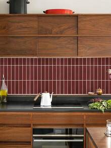 1/10/20pcs 3D Straight Line Backsplash Tiles, Peel And Stick Tile Stickers, Self-Adhesive Wall Stickers For Kitchen Bathroom Home Decor - Wall Stickers - View 2