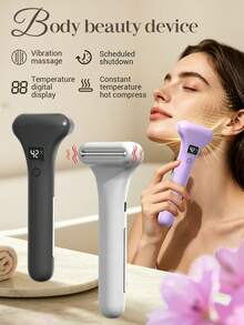 TOUCHBeauty Electric Gua Sha Massage Beauty Device, Constant Temperature Hot Compress & Vibration Massager With Digital Display, Timed Shutdown, For Face Neck Back Leg Body Skin Lifting & Muscle Relaxation ,1200mAh - Multicolor - View 2