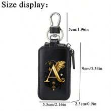 Men's Car Key Bag,Key Protection Cover,Zero Wallet, Metal Hook And,Walletzipper,Retrobagsuitableforcarremote Control,Key Storage Bag,Gift To Boyfriend - Multicolor - View 5