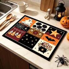 1pc Dish Drying Mat, Coffee Machine Mat, Halloween Theme Cartoon Table Mat, Kitchen Countertop Absorbent Mat, Dish Drainer Mat, Tabletop Scratch-Resistant Protective Mat, Holiday Decorative Table Mat, Multi-Purpose Drying Mat, Home Gift, Desktop Decoration - XYLSD-984 - View 3