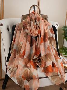 1pc 80*180CM Luxury Scarf, Versatile Travel Scarf, Fashionable Printed Shawl/Headscarf For Women, All Season - Multicolor - View 8