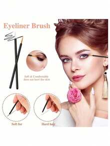 428/214pcs Disposable Makeup Tools Set, Includes Palette, Eyelash Brush, Lip Brush, Hair Clips (Random Color) And Storage Box. This Set Covers Various Makeup Brushes And Makeup Tools. - Multicolor - View 7