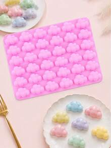 Cetakan Silikon Awan 3D Mini Tebal 36 Rongga, Cetakan Silikon Merah Muda Mudah Dilepas, Tahan Panas, Dapat Digunakan di Oven dan Freezer untuk Cokelat, Permen Karet, Jeli, Es Batu, Cocok untuk Hidangan Penutup Bertema Impian, Kue Rumahan, Pesta Ulang Tahun, Aromaterapi Buatan Tangan - MultiWarna - View 3