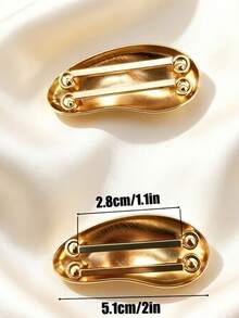 1pc Fashionable Gold Bean-Shaped Metal Connector Buckle, Suitable For Scarves, Bikinis, Belts, Bags, Scarves And Headscarf Fixing And Other Multiple Uses - Multicolor - View 7