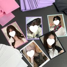 50入/包 單面磨砂透明卡套 3吋 (56*~58*89mm) K-Pop 小卡保護套 塑膠保護膜 薄款透明卡套 - 3寸(56*87mm) - 查看 2