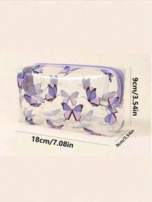 1pc/1set Butterfly Stationery Box, Large Capacity Wear-Resistant Storage, Can Store Various Pens And Stationery, Suitable For School Learning, Dormitory Organization, Bridesmaid Gift, Birthday Gift, Creative Storage Gift, Back To School Essential - A - View 5