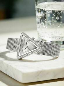 GUESS Women's Quartz Watch, Unique Triangular Gold Case Design, Exquisite Luxury Gift For Her, Perfect For Special Moments GW0504L3 GW0508L2 GW0508L1 - one-size - View 7