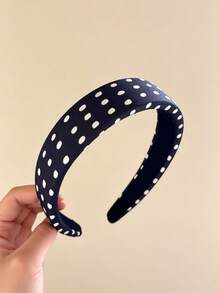 1pc Women Polka Dot Padded Headband, Vintage Colorful Wide Hair Hoop, Fashion Daily Hair Accessory For Party Dating - Multicolor - View 9