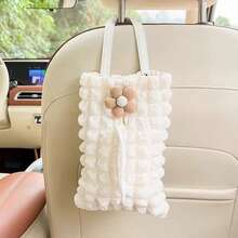 1pc Car Hanging Multi-Function Tissue Bag, Suitable For Front And Rear Seats, Can Be Used As A Tissue Box. - A - View 16