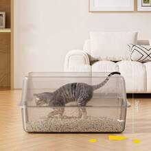 Extra Large High Sided Non-Stick Stainless Steel Cat Litter Box – Odor-Resistant, Easy Clean, Top Entry Metal Pan With Lid For Multiple Or Big Cats - 60*40*31.5CM - View 7