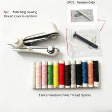 Portable Handheld Mini Manual Sewing Machine, No Power Required, Adjustable Tension For Thin Fabrics, Includes Needle, Thread And Bobbin, Home Repair DIY Travel Emergency Sewing Tool, Suitable For Beginners - Multiple Styles - View 16