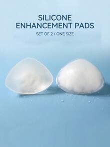 ANGDIE Transparent Triangle Silicone Breast Pads, Heat Resistant. Perfect For Swimming And Hot Springs. Soft Silicone Material, 1 Pair. - Clear - View 1