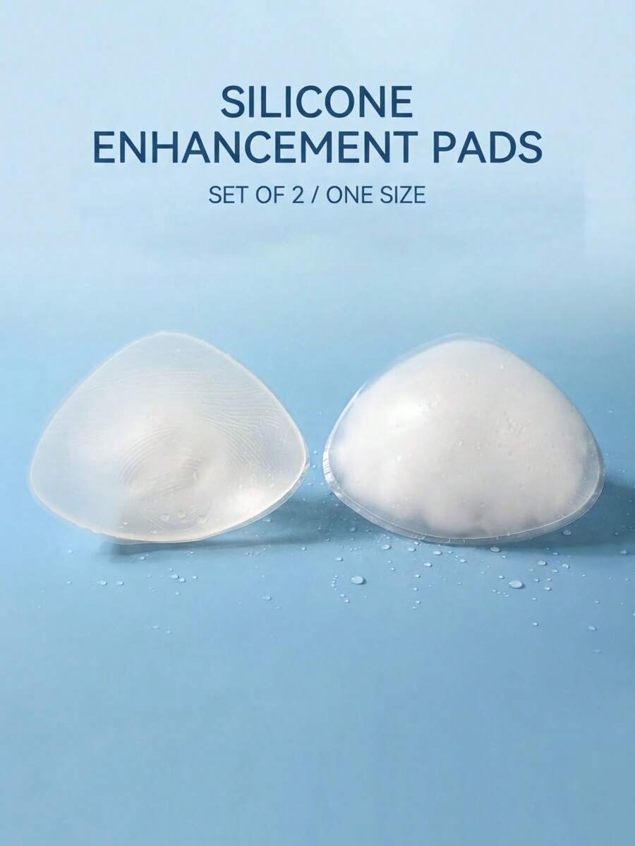 ANGDIE Transparent Triangle Silicone Breast Pads, Heat Resistant. Perfect For Swimming And Hot Springs. Soft Silicone Material, 1 Pair. - Clear - View 1