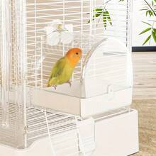 3-In-1 Bird Cage Accessories, Parrot Bath Bowl, Feeding Bowl And Nest Box Combination, Multi-Functional Hanging Bird Cage Bath Bowl And Feeding Station, Suitable For Parrots, Lovebirds, Budgies And Small Birds - one-size - View 7