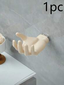 Hand-Shaped Wall-Mounted Soap Dish, Space-Saving Palm Design, No Drilling Required, Can Store Soap, Jewelry, Keys, Suitable For Bathroom, Bedroom, Entryway, Home Bathroom Decor, Travel Accessory, Back To School Essential - Multicolor - View 12