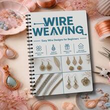 English Version Wire Wrapped Jewelry Notebook, Beginner Friendly Wire Weaving Patterns, Handmade Pendant Necklace Earrings Bracelet Ring Designs, DIY Copper Wire Craft Notes, Gift For Jewelry Makers And Craft Lovers - A5 - View 4