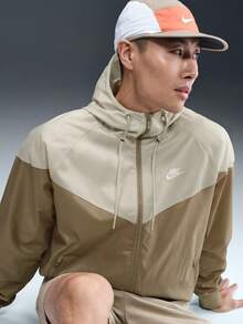 Nike Jaket Berkerudung Tenun Pria AS M NK WVN LND WR HD JKT DA0002-297 - Khaki - View 4