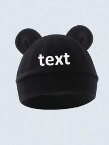 1PC Customized Baby Name Newborn Hat, For Boys And Girls Daily Use, Anti-Scratch And Warm, Suitable For All Seasons, Personalized Printed Name LOGO Beanie, Baby Gift, Gift For Kids, Ideal Gift For Baby Shower 0-3M - Multicolor - View 6