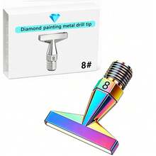 Rainbow Diamond Painting Metal Dot Drill Bit, Thread-In Resin Pen Replacement Tip, 1-25 Diamond Paint Pen Tip, Dot Painting Tool For DIY Rhinestone Crafts - A - View 15