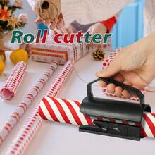 Wrapping Paper Roll Cutting Slider Tool Set, Gift Wrapping Cutting Supplies, Suitable For Handmade Birthday Gift Wrapping, Halloween Christmas Holiday Gift Wrapping Projects Practical Accessories - Multicolor - View 3