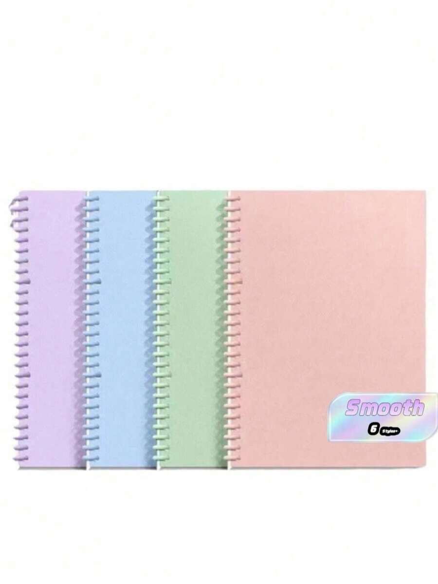 Chaodouxiong 1/2/4pcs A5 Spira Blank Notebook, Detachable Pages For DIY Assembly, Portable Ledger For School Office, Teacher's Day Graduation Gift,Back-To-School - Multicolor - View 1