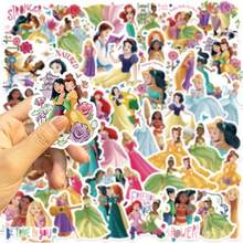 52pcsDisney Cute Cartoon Mixed Princess Stickers DIY Diary Notebook Computer Luggage Skateboard Graffiti Stickers Snow White Classic Stickers Phone Decoration Stickers Suitable For Scrapbook Photo Album School Supplies - Multicolor - View 7