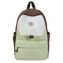 1pc Colorblock Tricolor Backpack, Casual Versatile Side Pocket Adjustable Strap Daily Use Bag, Suitable For Daily Outings And Commuting - Multicolor - View 13