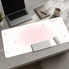 Leather Desk Pad Protector FULL Screen Star Gradient Y2K Gilr Mouse Pad Office Desk Mat Waterproof Non-Slip PU Desk Blotter Pad - View 5