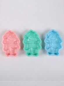 1pc Christmas Large Santa Claus Shaped Silicone Mold, Kitchen And Home Baking Cake Mousse Bread Baking Tray, Can Be Used For Making Bread, Chocolate Pudding, Jelly, Christmas Home Baking, Holiday Dessert Table Making Mold - Multicolor - View 8