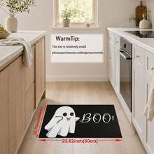 1/2pcs Halloween Ghost Pattern, Vintage Diatomaceous Earth Bath Mat, Super Absorbent, Non-Slip, Perfect For Bathroom, Kitchen And Dining Room, Quick Drying, Machine Washable, Ideal Home Decor And Bathroom Mat Gift. - Multicolor - View 15
