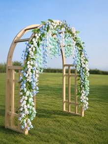 6pcs Artificial Lily Of The Valley Hanging Flower Strands, Bell-Shaped Windbell Garland With 15 Blooms For Wedding Ceiling Party Decor And Christmas Holiday Home Ornament - Multicolor - View 3