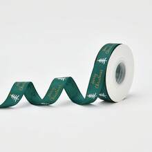 Christmas Print Ribbed Ribbon, Multi-Pattern Holiday Gift Wrapping Fabric Tape For Handmade Bow Decoration, Suitable For Gift Box Packaging, Floral Decoration, Handmade DIY Crafts, Christmas Tree & Wreath Matching, Baking Packaging: Bundling Cookies, Candy & Dessert Bags, Decorating Holiday Baking Gifts And More - Multiple Styles - View 5