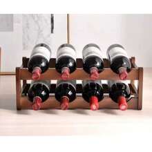 Wine Cabinet Layered Storage Rack Desktop Wine Rack Red Wine Storage Rack Wine Cabinet Display Rack Home Living Room Red Wine Rack Bottle - Redwood - View 13