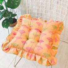 1 buah Bantal Kursi Bulat/Persegi dengan Tepi Bergelombang dan Motif Bunga, Bantalan Kursi Serbaguna Lembut yang Dapat Dicuci, Bantalan Sandaran, Bantalan Kursi Tebal dan Lembut, Cocok untuk Penggunaan di Rumah dan Kantor - Beraneka warna - View 8