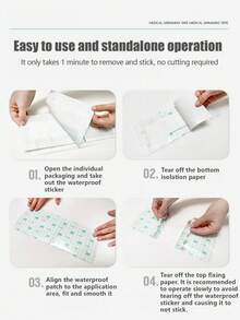 3/6/12pcs/Pack, Intimate Waterproof Patches, Swimming Protection Patches, Waterproof & Stain-Resistant, Lightweight & Seamless, Extra Long & Wide, Sterile Swimming Patches, Full Coverage, Leak-Proof During Intense Exercise, Specifically For Intimate Areas, Infection Prevention - Waterproof Intimate Area - View 6