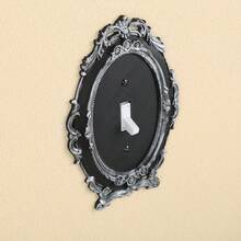 1PC 3D Printed Premium Plastic European Rococo Relief Switch Panel, Vintage Carved Wall Socket Decorative Frame, Halloween Home Atmosphere Decor Suitable For Bedroom Living Room Wall Arrangement - Multicolor - View 11