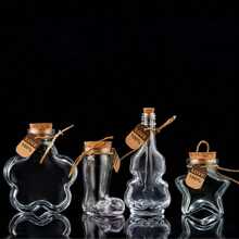 20pcs Mini Decorative Bottles 10ml With Cork Stopper, Jute Rope, Small Cards, Suitable For Camping Projects, Graduation Season, Handmade Crafts, Jewelry, Message In A Bottle, Wedding Blessings, Party Gifts - 1ml Glass - Multiple Styles - View 8