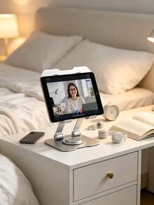 360° Rotating Full Metal Tablet Stand, Dual-Axis Height And Angle Adjustable Folding Phone Holder, Anti-Shake Stable Desktop Support, Suitable For Smartphones And Tablets, Applicable For Office, Home And Gaming And Other Multiple Scenarios - Multiple Styles - View 7
