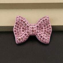 Full Rhinestone Pink Bow Car Decorative Sticker, Shiny Crystal Car Interior Decor, Delicate Girl Style Small Pendant, Navigation Screen Center Console Decoration Accessory - Rhinestone Bow - View 8