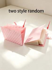 Star Polka Dot Pattern 8-Pocket Expanding File Folder, Accordion Style Paper Organizer With Colorful Labels, Portable Expandable Bill & Receipt Holder, A4 Letter Size Document Storage, Suitable For Home, School And Office Supplies - Multicolor - View 6