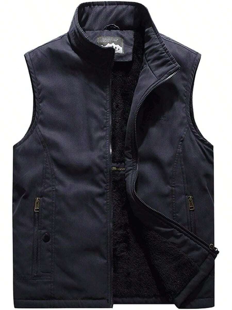 Men Plus Size Vests - Apricot - View 1