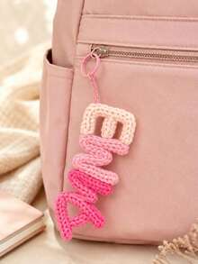 Customized Keychain, Name Tag, Crocheted Letter And Car Keychain - Personalized Gift, Suitable For Bag Charm, Birthday Or Halloween - Multicolor - View 6
