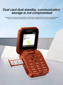 SERVO I18 Mini Flip Phone Layar 1,77 Inci Dual SIM Radio FM Magic Blacklist 2G GSM Baterai 1000mAh Ponsel Lipat - Hitam - View 3