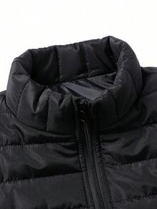 Vancamel Pulse Men's Winter Casual Fashion Stand Collar Sleeveless Utility Jacket With Large Pockets, Outdoor Sports Jacket - Black - View 4