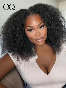 OQ 180% Density 14-16 Inch Bob Wig, 18-30 Inch Long Natural Black High Quality Human Hair Wig, No Hairline Needed, Elastic Drawstring Protective Skin-Friendly Comfortable - S1 - View 3