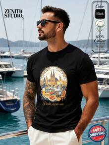 Men T-Shirts - Black - View 1