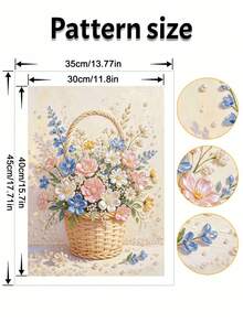 1 Set Of DIY Handmade Pearl Painting, Pearl Flower Pattern Decorative Painting, Comes With Self-Adhesive Pearls And Tools, DIY Handmade Inlaid Pearl Painting, Suitable For Home Decoration, Diamond Painting Kit, Frameless - A - View 7